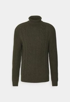 Pier One Hombre NEW CABLE TURTLENECK JUMPER - Jersey De Punto - Mottled Olive -Ofertas Pier One Tienda 0459fb10b43a4ed98a7e95aa60d5ed37