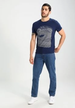 Pier One Hombre Camiseta Estampada - Dark Blue/white -Ofertas Pier One Tienda 06ab58ea59a0459eb1744c727fbfd451
