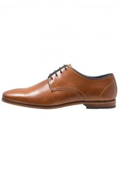 Pier One Hombre LEATHER - Zapatos Con Cordones - Cognac