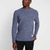 Pier One Hombre MULTICOLOUR HALF CARDIGAN JUMPER - Jersey De Punto - Mottled Blue