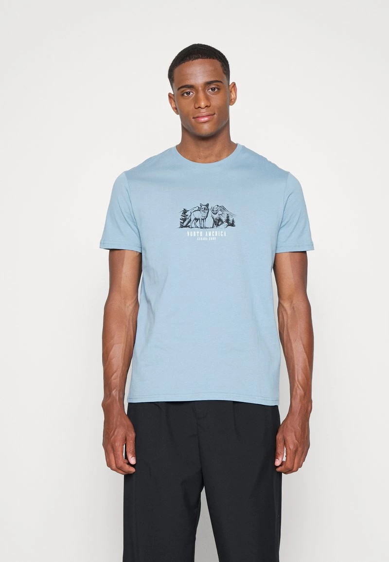 Pier One GRAPHIC T-SHIRT - Camiseta Estampada - Dark Blue, Hombre 6 Pier One GRAPHIC T-SHIRT - Camiseta Estampada - Dark Blue, Hombre - Imagen 4