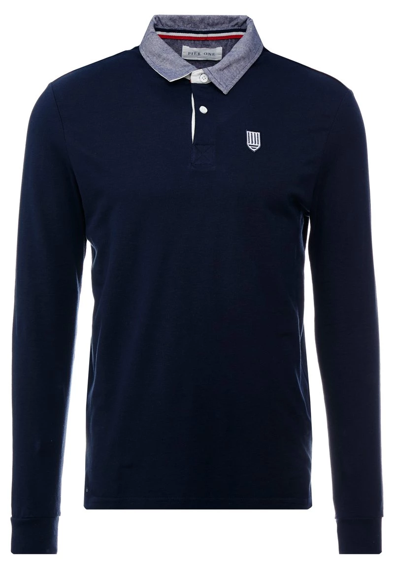 Pier One COLLAR RUGBY - Polo - Dark Blue, Hombre 6 Pier One COLLAR RUGBY - Polo - Dark Blue, Hombre - Imagen 4