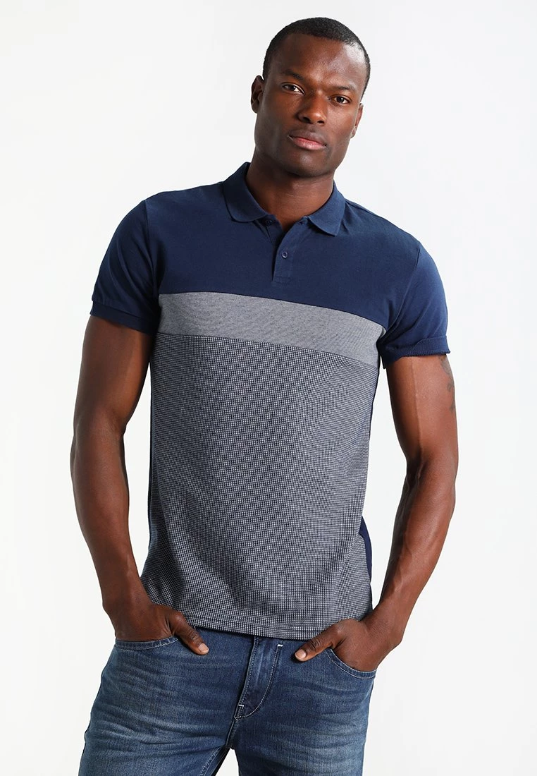 Pier One Hombre Polo - Dark Blue/mottled Grey 3 Pier One Hombre Polo - Dark Blue/mottled Grey
