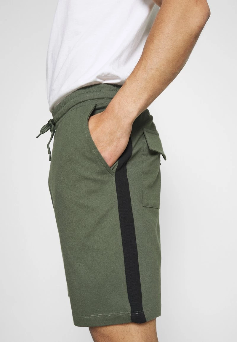 Pier One Hombre LOUNGE STRIPED SHORTS - Pantalón De Pijama - Khaki/black 5 Pier One Hombre LOUNGE STRIPED SHORTS - Pantalón De Pijama - Khaki/black - Imagen 4