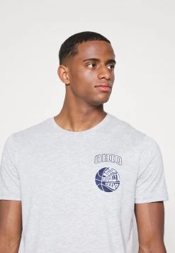 Pier One Hombre GRAPHIC T-SHIRT - Camiseta Básica - Mottled Grey -Ofertas Pier One Tienda 19838a40eb6d4f398f5d69995b32d42f