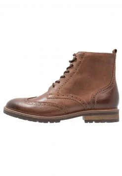 Pier One Hombre Botines Con Cordones - Cognac