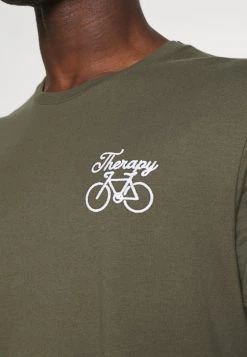 Pier One Hombre THERAPY BIKE EMBRO - Camiseta Básica - Olive -Ofertas Pier One Tienda 243eda5ae6784d23adb6769f1e6d88d5