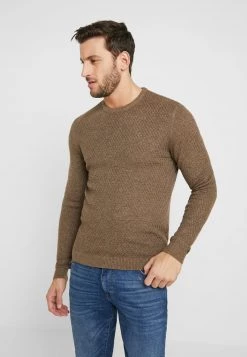 Pier One Hombre Jersey De Punto - Mottled Light Brown