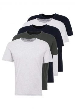 Pier One Hombre 5 PACK - Camiseta Básica - Dark Blue/grey/khaki -Ofertas Pier One Tienda 325cf046ffc64432affa66ab60fd39f6