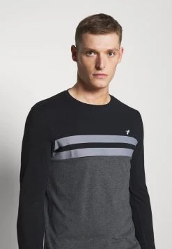 Pier One Hombre Camiseta De Manga Larga - Black/mottled Dark Grey -Ofertas Pier One Tienda 3498134e32f840e2bd9efb3372617491