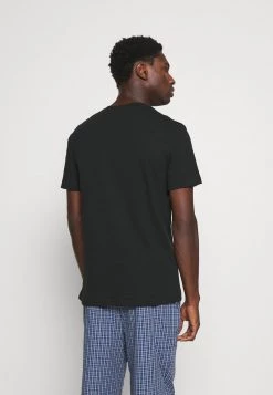 Pier One Hombre LOUNGE HENLEY TEE - Camiseta De Pijama - Black -Ofertas Pier One Tienda 3ca2219e98a24b59afa60229a2a2d403