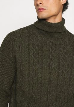 Pier One Hombre NEW CABLE TURTLENECK JUMPER - Jersey De Punto - Mottled Olive -Ofertas Pier One Tienda 4022079f625f4f83ba5d3b7e34b8d34c