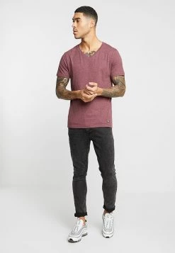 Pier One Camiseta Básica - Mottled Bordeaux, Hombre -Ofertas Pier One Tienda 41571995f3504e4c84b8d400bc136bae