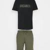 Pier One Pijama - Black/khaki, Hombre