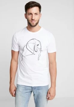 Pier One Camiseta Estampada - White, Hombre
