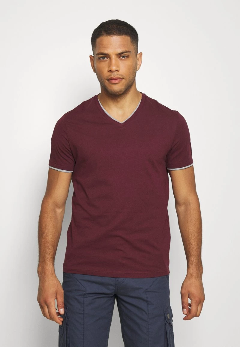 Pier One Hombre Camiseta Básica - Bordeaux 3 Pier One Hombre Camiseta Básica - Bordeaux