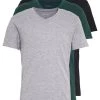 Pier One Hombre 3 PACK - Camiseta Básica - Black, Grey, Green 1 Pier One Hombre 3 PACK - Camiseta Básica - Black, Grey, Green -Ofertas Pier One Tienda 52134d96565747c2b7ae7569c6f97bb0