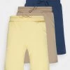 Pier One Hombre 3 PACK - Pantalón De Pijama - Dark Blue/yellow/taupe