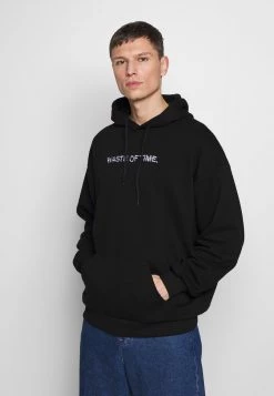 Pier One Hombre WASTE OF TIME HOOD - Jersey Con Capucha - Black