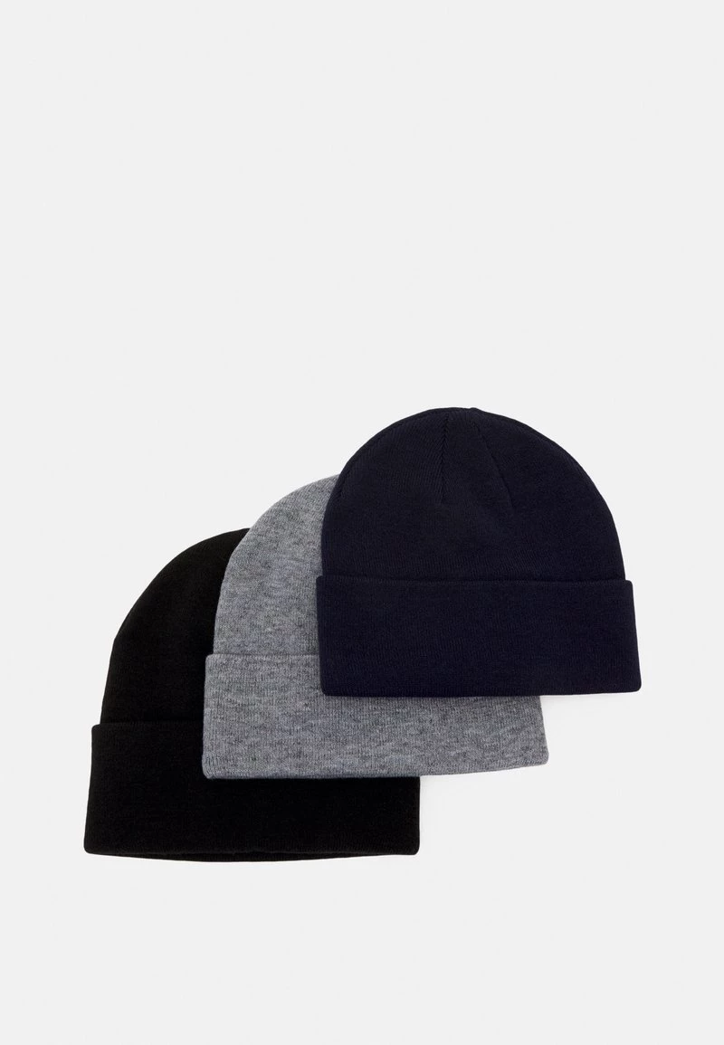 Pier One Unisexo 3 PACK UNISEX - Gorro - Black/grey/dark Blue 4 Pier One Unisexo 3 PACK UNISEX - Gorro - Black/grey/dark Blue - Imagen 2