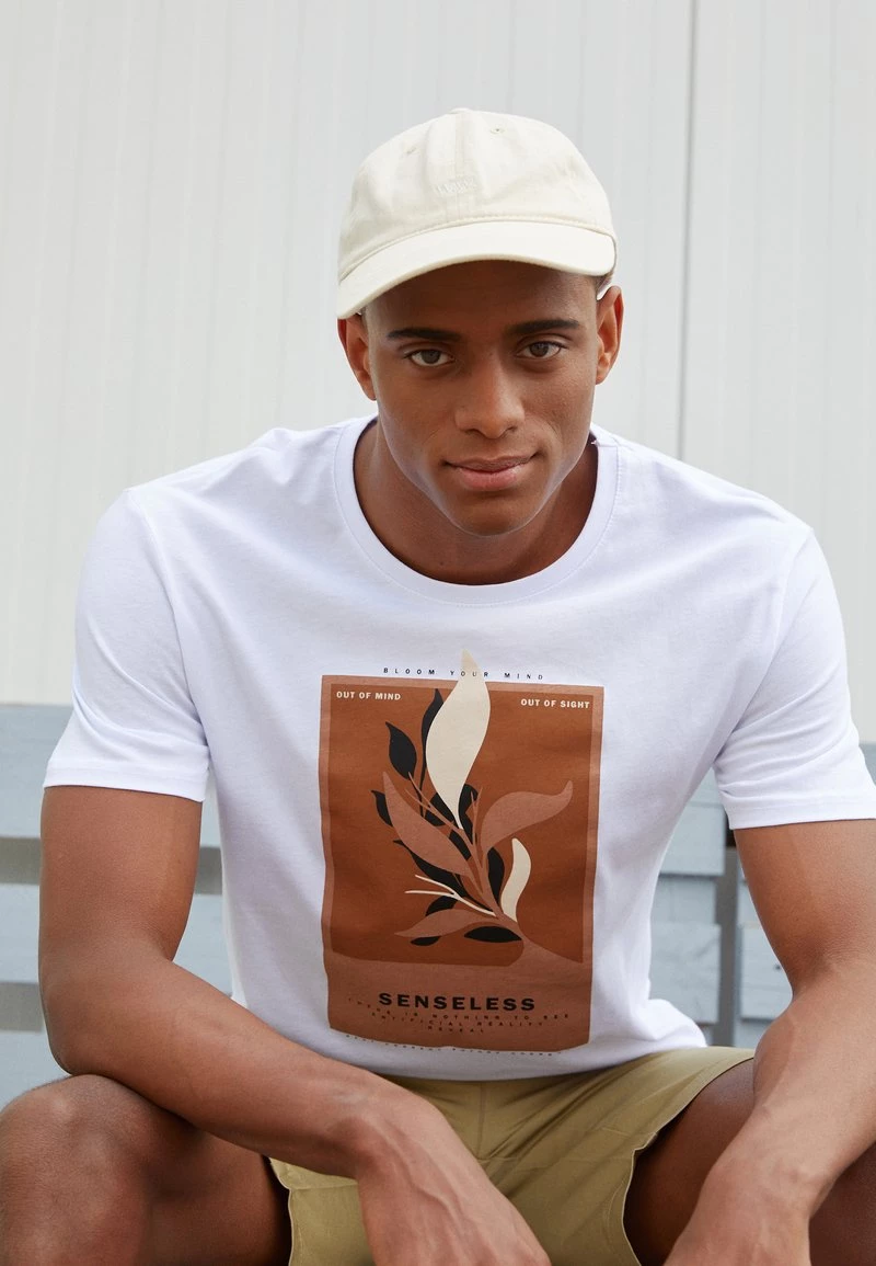 Pier One Hombre LEAF PRINT GRAPHIC T-SHIRT - Camiseta Estampada - White 6 Pier One Hombre LEAF PRINT GRAPHIC T-SHIRT - Camiseta Estampada - White - Imagen 4