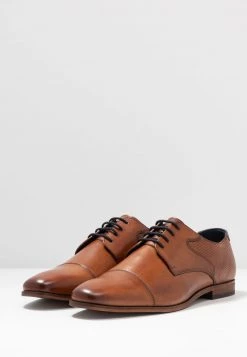 Pier One Hombre LEATHER - Zapatos Con Cordones - Cognac -Ofertas Pier One Tienda 6adc8a15fcba42609cfaac073b602468