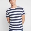 Pier One Hombre Camiseta Estampada - Dark Blue/white -Ofertas Pier One Tienda 7321530a07b844b3b835fa112b3423ec
