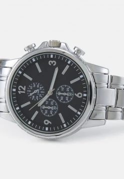 Pier One Unisexo UNISEX - Reloj - Silver-coloured/black -Ofertas Pier One Tienda 74a3ccc1c5ec4cf19b661e26058a743f