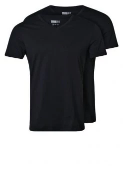 Pier One Hombre 2 PACK - Camiseta Básica - Black