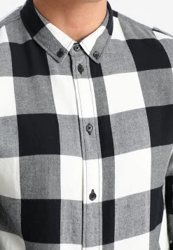Pier One Hombre Camisa - Black/white -Ofertas Pier One Tienda 792202892c924927b2989305ff572f55