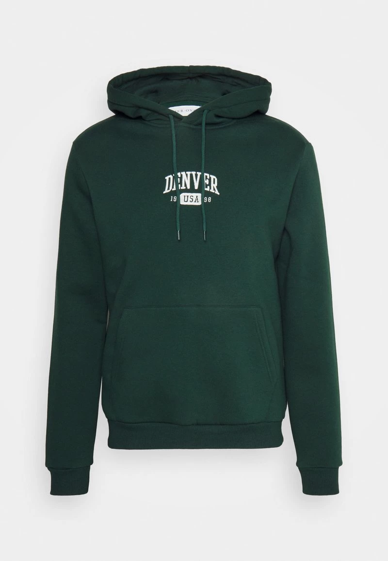 Pier One Hombre DENVER COLLEGE HOODIE - Sudadera - Green 3 Pier One Hombre DENVER COLLEGE HOODIE - Sudadera - Green