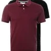 Pier One Hombre 2 PACK - Polo - Bordeaux/black