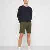Pier One Hombre 2 PACK - Shorts - Black/olive