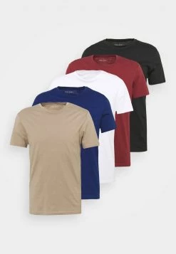 Pier One Hombre 5 PACK - Camiseta Básica - White/black/bordeaux -Ofertas Pier One Tienda 821a9428a35f403f8260cec51cee307c
