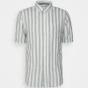 Pier One Hombre Camisa - Light Blue/white