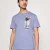 Pier One Hombre Camiseta Estampada - Lilac -Ofertas Pier One Tienda 83d7b95acafd4e95ab2a7f233b6af2e6