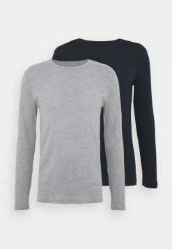 Pier One Hombre 2 PACK - Camiseta De Manga Larga - Dark Blue/mottled Grey -Ofertas Pier One Tienda 83e8584011fe4549a7baa0287054691e