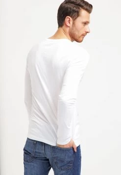 Pier One Hombre Camiseta De Manga Larga - White -Ofertas Pier One Tienda 8422db7a9de04233a82db8fed4f2d92f