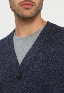 Pier One Hombre Chaqueta De Punto - Mottled Blue -Ofertas Pier One Tienda 86c68d0d55d94cb782379afd78ffed54