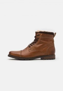 Pier One Hombre Botines Con Cordones - Cognac