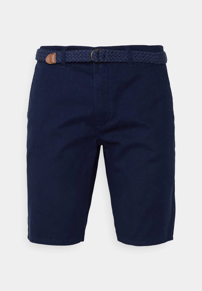 Pier One Hombre CHINOS WITH BELT - Shorts - Dark Blue 3 Pier One Hombre CHINOS WITH BELT - Shorts - Dark Blue