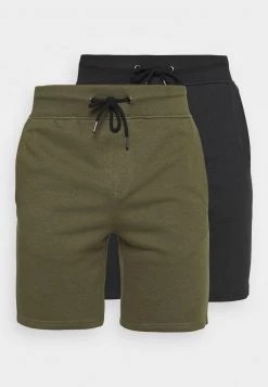 Pier One Hombre 2 PACK - Shorts - Black/olive -Ofertas Pier One Tienda 97446a5d1f4444a39e0756e4edaa81f0