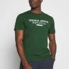Pier One Hombre OSAKA TEE - Camiseta Estampada - Green -Ofertas Pier One Tienda 989e19197a9847889578cfff13fecfbc