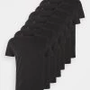 Pier One Hombre 7 PACK - Camiseta Básica - Black -Ofertas Pier One Tienda 9d043fa87e4c481f853c6645808423c9