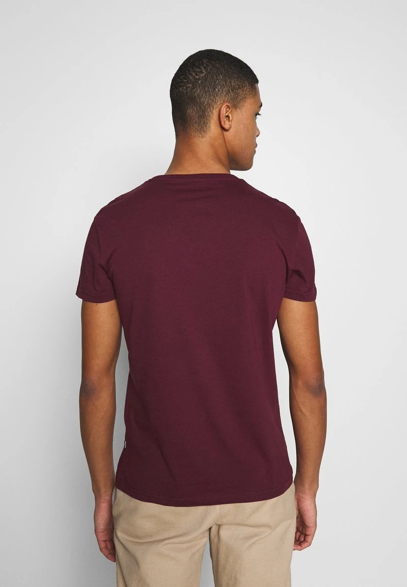 Pier One Hombre Camiseta Básica - Bordeaux 5 Pier One Hombre Camiseta Básica - Bordeaux - Imagen 3