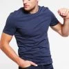 Pier One Hombre Camiseta Básica - Dark Blue Melange