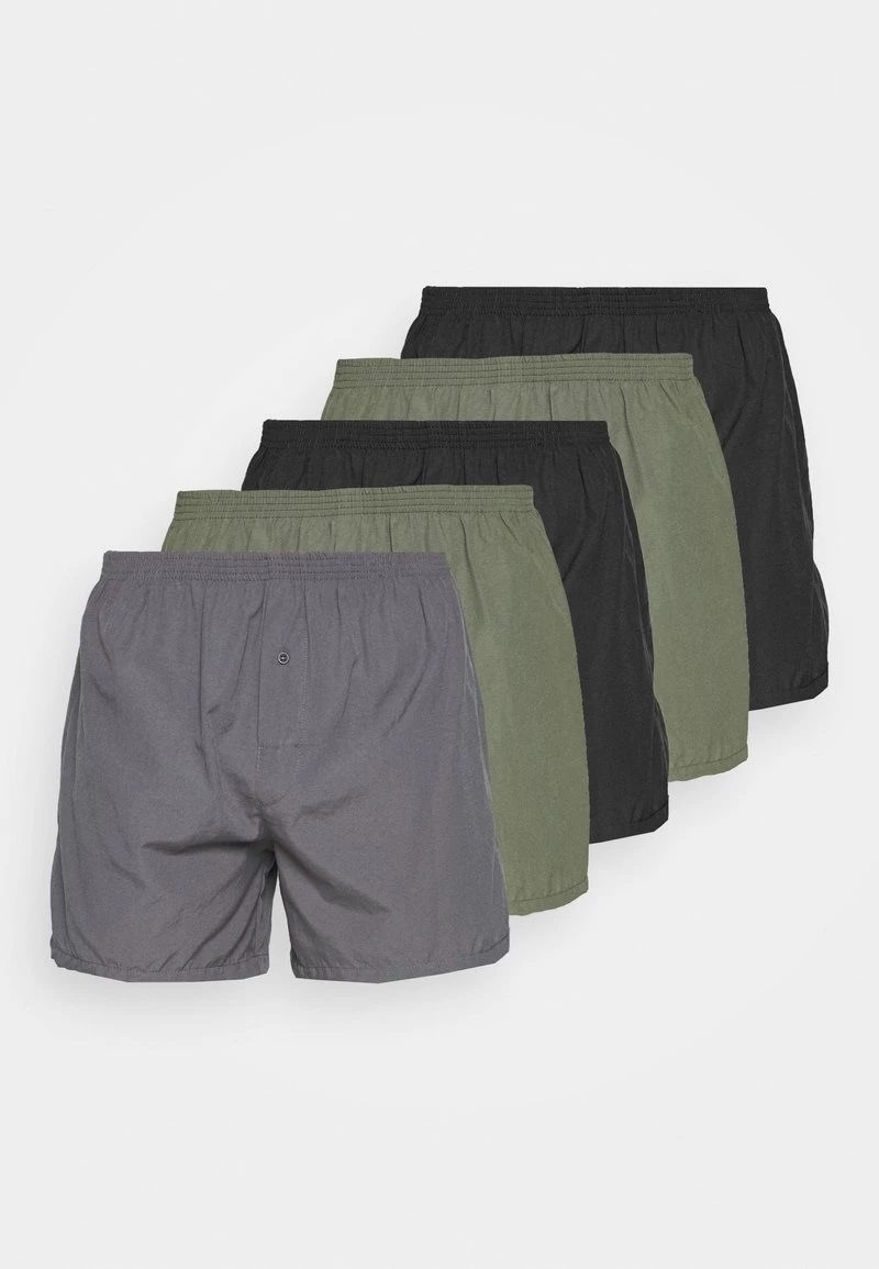 Pier One Hombre 5 PACK - Boxer - Black/khaki/dark Grey 7 Pier One Hombre 5 PACK - Boxer - Black/khaki/dark Grey - Imagen 5