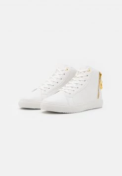 Pier One Unisexo UNISEX - Zapatillas Altas - White/gold-coloured -Ofertas Pier One Tienda ac65be9bcaa44cab8a99890430c7c0a2