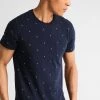 Pier One Camiseta Estampada - Navy, Hombre
