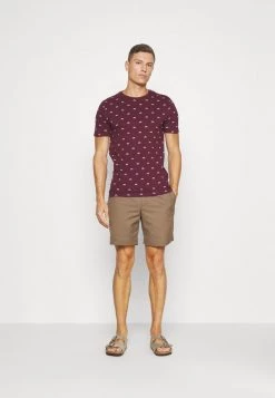 Pier One Hombre Camiseta Estampada - Bordeaux -Ofertas Pier One Tienda af187194900f4f069313fb5f2a72f1ef